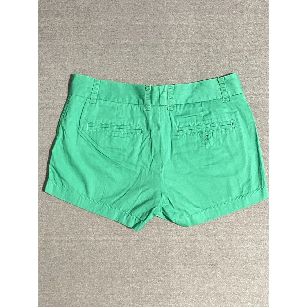 J.Crew Chino Broken In Green Shorts Womens Size 2 Preppy Casual Summer Classic
